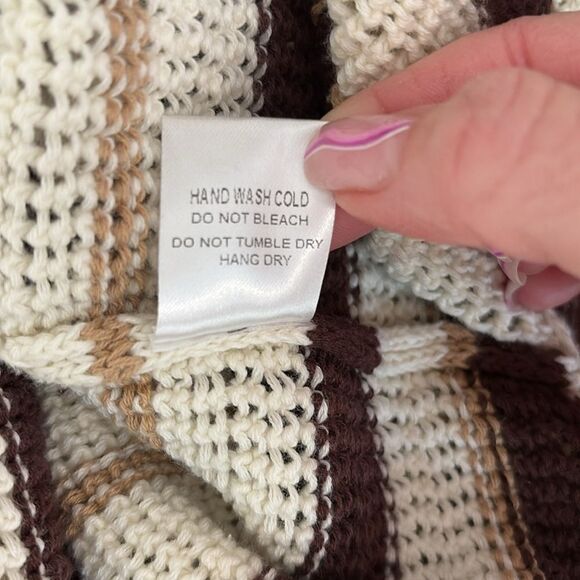 Miou Muse The Goldie Stripped Halter Dress Size L - Picture 10 of 10